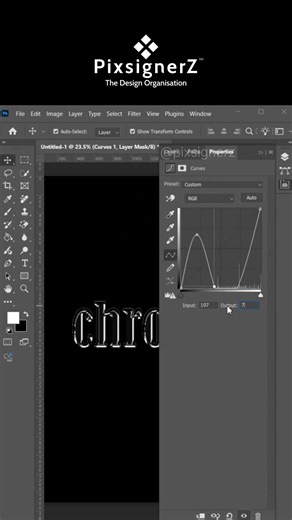 Photoshop Chromo Text Effect Tutorial | Creative Typography Effect in Photoshop #pixsignerz