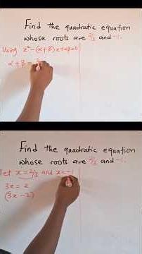 Two Ways to Find a Quadratic Equation with given roots. #maths