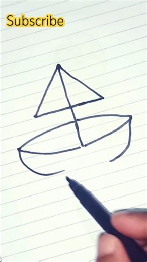 Easy Boat Drawing for Beginners | shorts #trending #drawing #foryou
