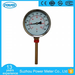 [Hot Item] 100mm Black Steel Case Bottom Connection General Bimetal Thermometer