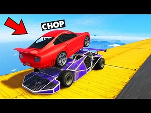 GTA 5 MEGA RAMP FACE TO FACE CHALLENGE CHOP TRYING TO FINISH FIRST