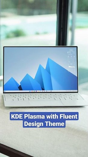 KDE Plasma with Fluent Design Theme #Shorts