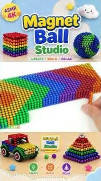 How To Make Rainbow Build House with Pool for FISH from Satisfying Magnetic Balls