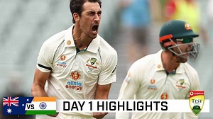 7M views · 145K reactions | Mitchell Starc set the tone, Nathan Lyon created plenty of chances and Virat Kohli was run out to spark a mini-collapse against the new pink ball on an entertaining first day. | cricket.com.au | Facebook
