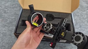 Compound Bow Sight Single Pin Bow Sight 0.019" Fiber 4X 6X 8X Lens Carbon Fiber Bar Micro Adjustable Bow Sight