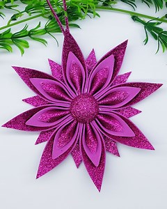 24K views · 869 reactions | Most beautiful Christmas star making very easy tutorial at home - Christmas tree decorating ideas with eva glitter foam sheet paper from foamiran star #Christmas #star #decor | Craftsome | Facebook