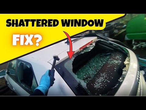 Recycled rear window on an AUDI A3 | How to cut out a bonded rear window with a Knife
