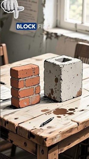 Wall BOQ: Brick vs Block Comparison 🧱 #civilengineering