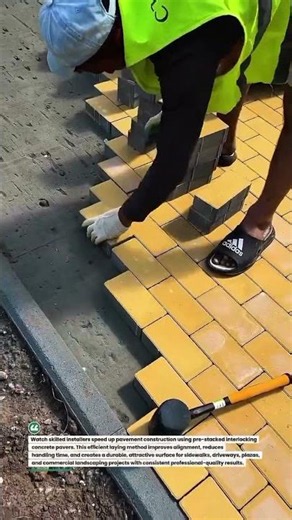 Fast Interlocking Paver Installation That Saves Time&Delivers Perfect Alignment #Paving #Masonry