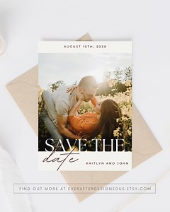 Editable Wedding Invitation & Save the Date Template Suite | Canva Instant Download - Etsy