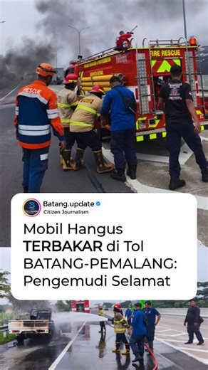 BATANG UPDATE | Sebuah mobil Suzuki Mega Carry terbakar di ruas Tol Batang–Pemalang tepatnya di KM 342+150 A, wilayah Warungasem, Kabupaten Batang, Rabu... | Instagram