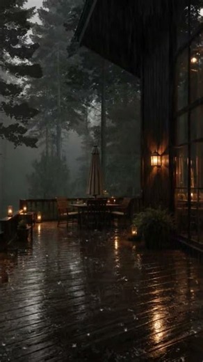 POV: You're Sleeping in a Cozy Forest Cabin During Heavy Rain 🌧️🌲