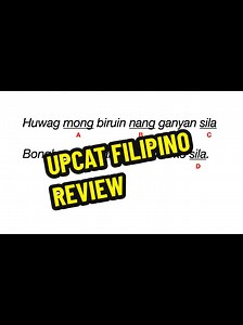 UPCAT Filipino Review: Tips at Halimbawa para sa Review #22
