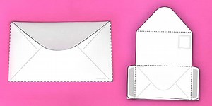 Interactive Envelope-Shaped Pocket Visual Aid Template