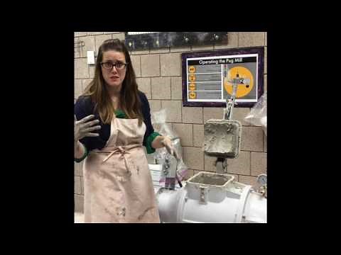 How to use the Pug mill to mix clay