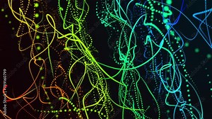 Glow lines overlap, a number of continuously moving swirls.