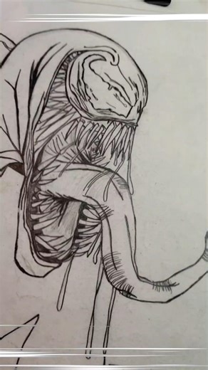 venom 😈2018 timelapse drawing insane #artshorts #drawingshorts