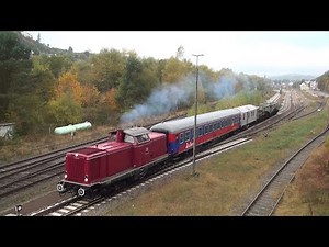 Deutsche Bundesbahn in der Eifel | Schienenbusse und V100 (HD)