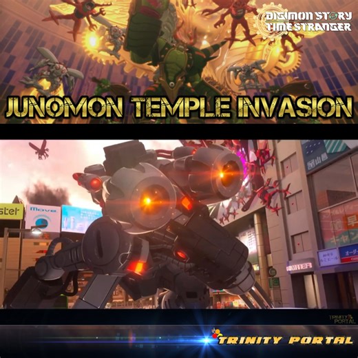 Digimon Story Time Stranger - Titamon Invade Junomon Temple Thanks to Ogremon, Titamon able to invade Junomon Temple and this leads directly to the Human world invasion thanks to Junomon gone haywire!! #DigimonStoryTimeStranger #TimeStranger #digimon | Trinity Portal