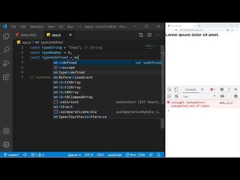 201 Les différents types et le nommage de nos variables