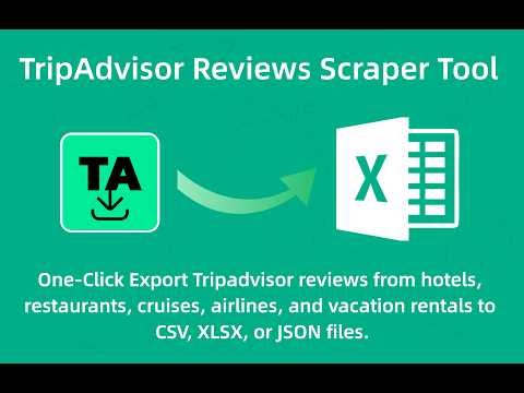 How to scrape and export Tripadvisor reviews to CSV, XLSX, or JSON in 2026