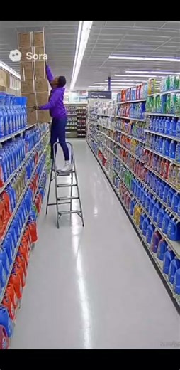 Ladder Mishap Triggers Catastrophic Supermarket Shelf Collapse | Yellz
