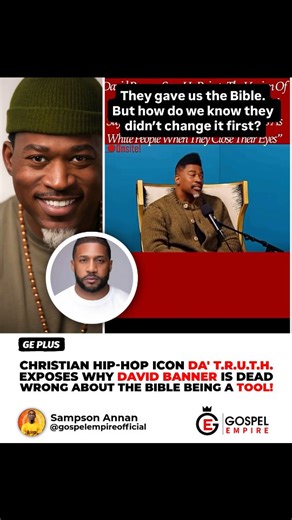 Sampson Annan | Gospel Empire on Instagram: "🚨🗣️ Christian Hip-Hop Icon Da' T.R.U.T.H. Exposes Why David Banner Is Dead Wrong About The Bible Being A Tool! 📖 The "slave master’s religion" narrative just got dismantled by historical facts that prove our faith didn’t start in Europe, but in Africa and Asia. 🔥 Emanuel Lambert breaks down how textual criticism actually protects the Bible from corruption, proving that while men may have used the Word for evil, the original Source remains pure and