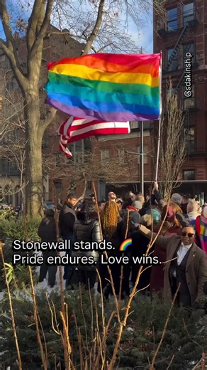 Seventh-day Adventist Kinship on Instagram: "The rainbow flag is back at the historic Stonewall Inn — a powerful reminder that love, courage, and visibility never fade. We honor the past, celebrate the present, and stand together for a brighter, inclusive future. 🌈 #Stonewall #Pride #LGBTQ #LoveWins #sdakinship"