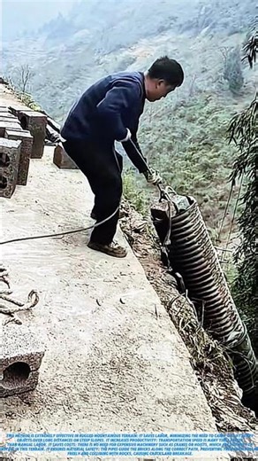 The Method Of transporting materials is quite Clever #job #building #smart#skills #tips