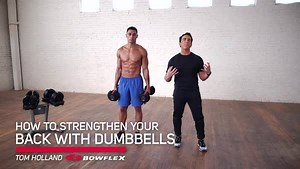 3.3K views · 46 reactions | Statistically speaking, over 80 percent of people will experience back pain at some point in their lives. A big part of the problem lies in muscle weaknesses and imbalances. One powerful solution to both treat, as well as prevent, back problems is by strength training your back. Check out our video to learn how you can do that with just a pair of dumbbells. | Bowflex | Facebook