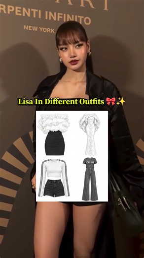 Lisa in different outfits ✨🎀 #lisa #blackpink #lalisa #ytshorts #fyp #shorts