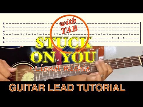 STUCK ON YOU - Lionel Richie | GUITAR LEAD TUTORIAL (with TAB) | Acoustic