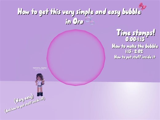 How to make a very simple and easy bubble in Ora! #ora #bubble #building #cute #blowthisup