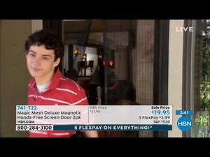 Magic Mesh Deluxe Magnetic HandsFree Screen Door 2pack