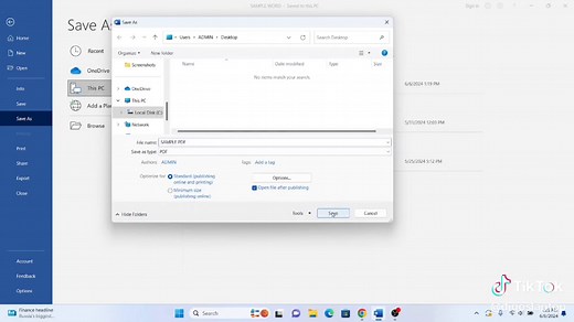 Convert word document to pdf file 🛠 #digoslaptop