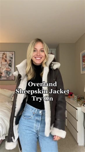 Overland Sheepskin Jane Merino Sheepskin B-3 Bomber Jacket Try On Haul