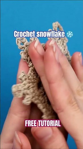 Learn how to crochet a cute snowflake in just 10 minutes!