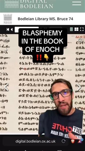 Abraham on Instagram: "BLASPHEMY in the Book of Enoch. When 1 Enoch 71:14 says “You are the son of man, born for righteousness…” it elevates ENOCH to GOD status, instead of the only true Messiah, JESUS CHRIST. The Book of Enoch is an ANTICHRIST work of mystical filth, and anyone who is promoting this book has been seduced by the ANTICHRIST SPIRIT. #enoch #christian #prophecy #lastdays #endtimes"
