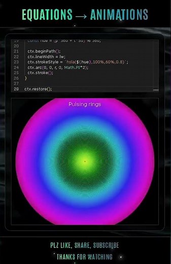 Pulsing Rings Mix | JavaScript Canvas Animation