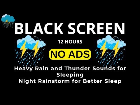 Powerful Ocean Rainstorm and Thunder Sounds for Sleeping | Dimmed Screen - 24/7 Livestream