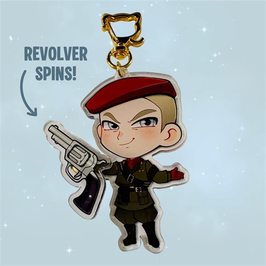 Revolver Ocelot Spinning-revolver Keychain **PRE-ORDER** - Etsy UK