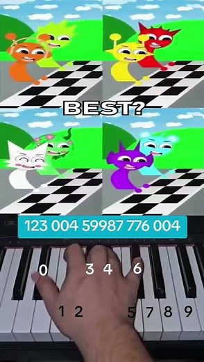 Sprunki - RUN RACE FullPack | Incredibox Sprunki Animation (@glitch_pill) - Octave Piano Tutorial