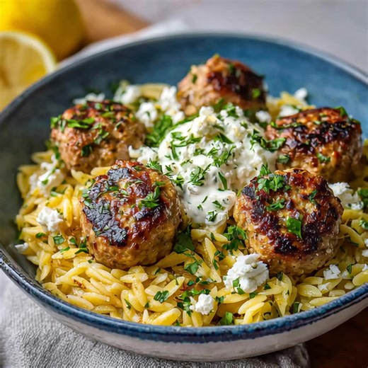 Boulettes Grecques Orzo Citronné Liste des ingrédients → Pour les boulettes grecques 400 g de viande hachée (bœuf ou agneau) 1 oignon, finement haché 2 gousses d’ail, émincées 1 œuf entier .... 𝐋𝐚 𝐫𝐞𝐜𝐞𝐭𝐭𝐞 𝐜𝐨𝐦𝐩𝐥è𝐭𝐞 👇👇👇 | Recettes faciles et rapides