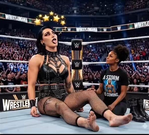 A Jade Cargill fan humiliates a barefoot and cuckoo Rhea Ripley!!!