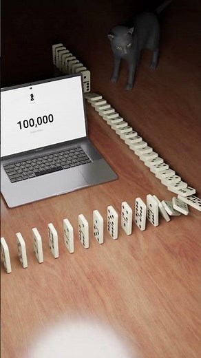 Domino Effect - Thank you for 100k subscribers! - Satisfying Chain Reaction v28