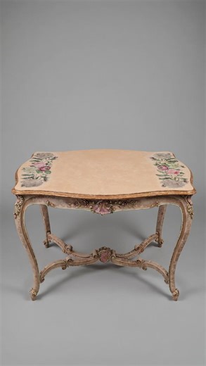 Vintage French Provincial Painted Table | Shabby Chic Floral Console Table | Ornate Rococo Vanity Desk With Hand-painted Roses - Etsy UK