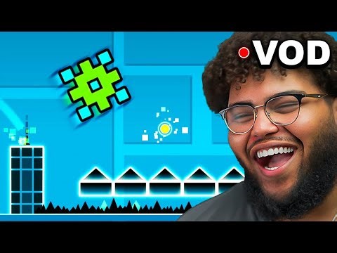 GRIZZY PLAYS GEOMETRY DASH FOR THE FIRST TIME