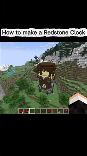How To make a Redstone Clock.#minecraft #shorts #viralshort