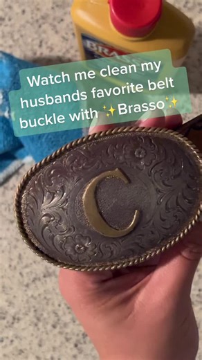 Cleaning Belt Buckles with Brasso Metal Polish Wadding