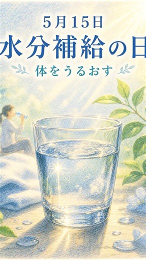 水分補給の日｜脳の80％が水って本当？｜5月15日【健康・美容シリーズ】 #shorts #水分補給の日 #健康 #美容 #今日は何の日 #明日は何の日